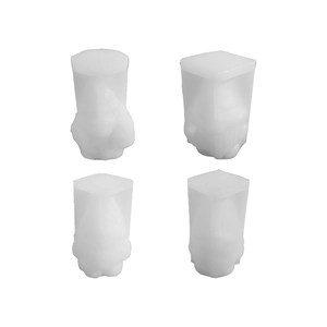 Set of 4 faceless Christmas gnome silicone molds for DIY candles and resin crafts