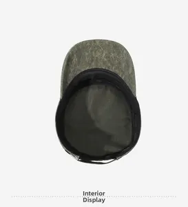 Vue macro détaillée montrant la doublure intérieure et le bandeau de la casquette