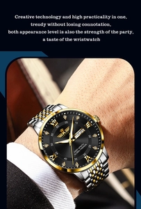 Close-up of luxury men's watch with diamond markers and dual date display on wrist
