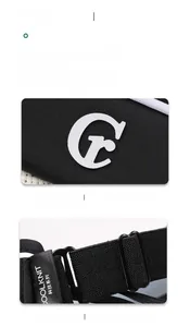 Detalle de correa ajustable con logo G y tecnología COOLKNIT en el sombrero con visera