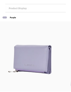 Detail showing lavender matte leather texture and precise stitching of the women's purse