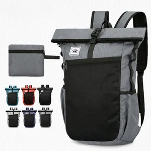 Foldable Roll Top Backpack Waterproof Large Capacity Lightweight Travel Outdoor Sports Daypack For Men Women