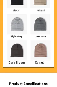 Macro detail of winter knit beanies showing thick wool textures and multiple color options