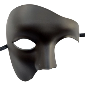 Classic black Phantom of the Opera half face masquerade mask for Halloween party costume