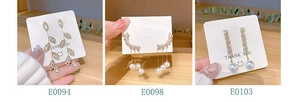 Set dettagliato di orecchini a frangia in argento S925 con strass marquise e perle