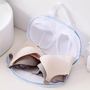 Fine mesh laundry bag for bras with polyester net design protecting delicate underwear