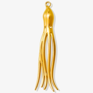 Golden 304 stainless steel octopus pendant for DIY jewelry making and necklaces