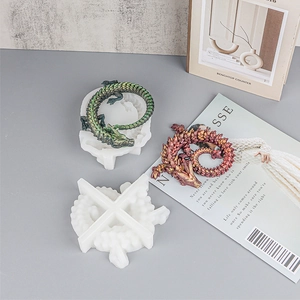 Stampo in silicone a forma di drago 3D per candele in resina e saponi fatti a mano