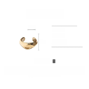 Specifications of wavy gold open cuff bracelet made of ABS material with 6x7cm dimensions
