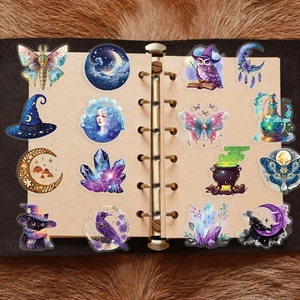 50 adesivi trasparenti del pianeta magico per scrapbooking e decorazione di laptop
