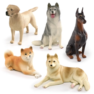 Realistic Simulation Dog Animal Model Figurines Plastic Educational Toys For Kids Desktop Ornaments Home Decor Collectible