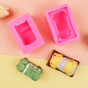 3D car shaped silicone mold for jeep and sedan cakes with high temperature resistance