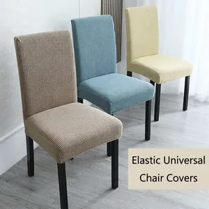 Universal thickened elastic chair covers with waffle knit texture in multiple colors