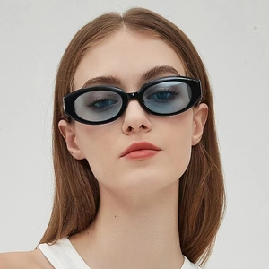 Oval Cat Eye Sunglasses Retro Futuristic Y2K Style UV400 Protection PC Frame AC Lens Fashion Trendy Eyewear Unisex
