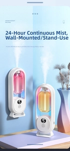 Dual-use aromatherapy machine with 24-hour atomization for wall-mount or tabletop