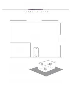 Guide des tailles papier cadeau sirène montrant les dimensions 70x50cm et la capacité