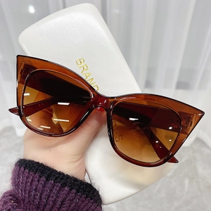 Retro Cat Eye Sunglasses For Women Oversized PC Frame AC Gradient Lens UV400 Fashion Trendy Vintage Eyewear