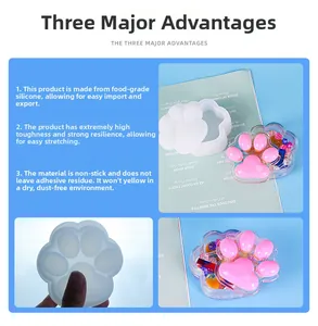 Cat paw storage box silicone mold made of non-stick food grade material with high toughness