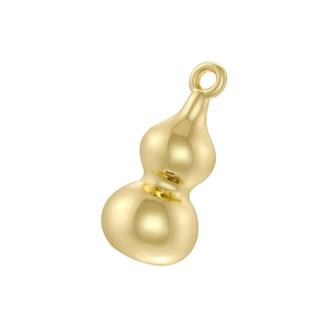 Creative colorful enamel gourd pendant in gold metal for DIY jewelry making