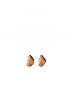 Detailed view of textured shell-patterned earrings with 11.4g weight and 2.5cm height
