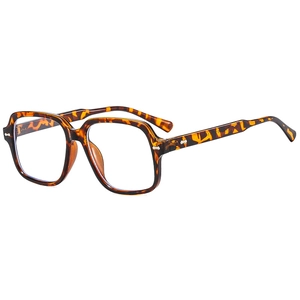 Lunettes carrées classiques en écailles de tortue avec verres anti-lumière bleue