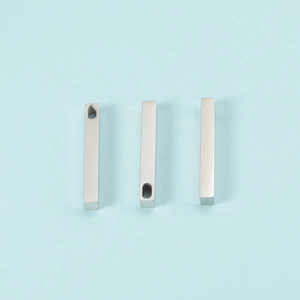 Polished stainless steel 3D vertical bar pendants for custom DIY jewelry making