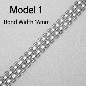 16mm wide stainless steel DIY link chain with silver metallic finish for jewelry making