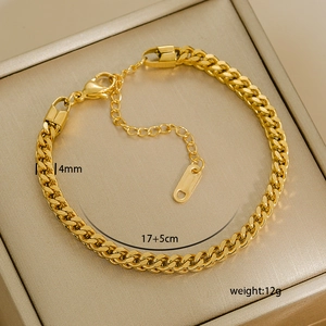 Detailed view of 4mm gold cuban link anklet with length and weight specifications