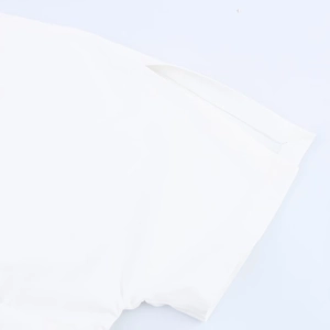 Sleeveless white V-neck dress featuring delicate cuff cutout details and cotton blend fabric