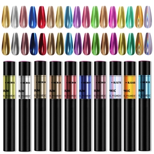 Magic Cushion Chrome Nail Powder Pen Mirror Effect Metallic Pigment Holographic Laser Manicure Decoration Tool