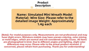 Specifications of miniature Christmas garland made of iron wire weighing 1.4g for dollhouse