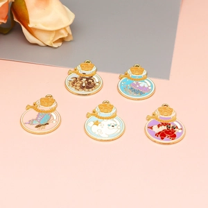DIY marine animal charms with jellyfish and octopus designs for jewelry making