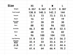 Detailed size chart with measurements for elegant sleeveless jumpsuit with belt