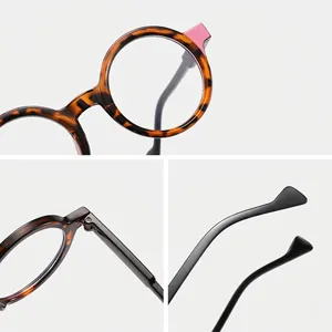 Retro round tortoiseshell frames with strong metal hinges and sleek black mirror legs
