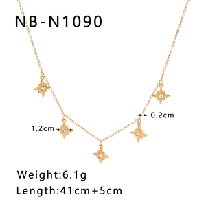 Detail view of 18k gold plated star pendant necklace with dimensions and weight specs