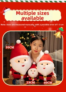 Plush Santa Claus dolls in three sizes 50cm 40cm and 23cm for Christmas decoration