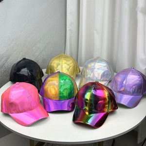 Collection de casquettes de baseball holographiques avec finition laser en divers coloris