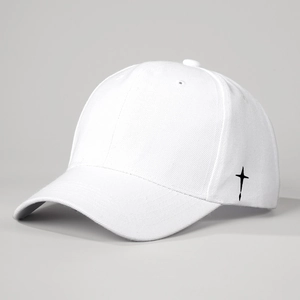 Casquette De Baseball Broderie Étoile Croix Visière Courbée Chapeau De Soleil Réglable Sport De Plein Air Hommes Femmes