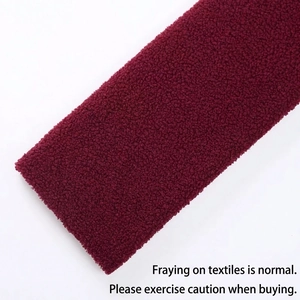 Sherpa lamb wool fabric in deep burgundy for DIY Christmas apple bouquet wrapping material