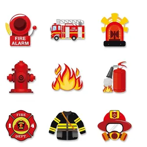Cartoon fire station theme birthday party door hanging signs and decoration for kids