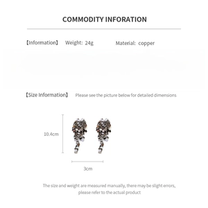 Infographie des dimensions et matériaux des boucles d'oreilles à paillettes en U