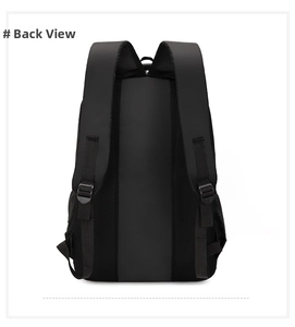 Vista posterior de mochila con acolchado de malla transpirable y correas ergonómicas en S
