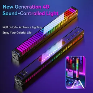 Vertical RGB voice-activated pickup light with tripod stand and multi-mode control