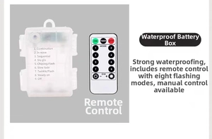 Waterproof LED light string controller set with 8 modes battery box and remote control