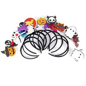 Halloween headband set with sequins, pumpkins, and ghosts for party hair decoration