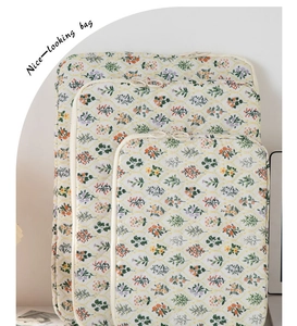 Three-piece floral laptop sleeve set in various sizes with colorful embroidery patterns