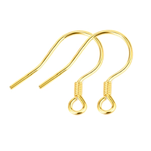 Crochets d'oreilles français dorés pour la création de bijoux DIY en métal plaqué or poli