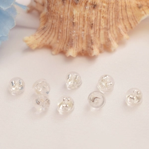 Fermoirs de boucles d'oreilles en silicone plaqué or 18K pour la création de bijoux