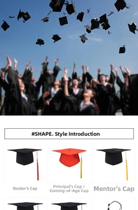 Detailed comparison of graduation caps with tassels for doctoral and master degree ceremony