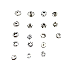 Various vintage Tibetan silver spacer beads in assorted patterns for DIY jewelry making